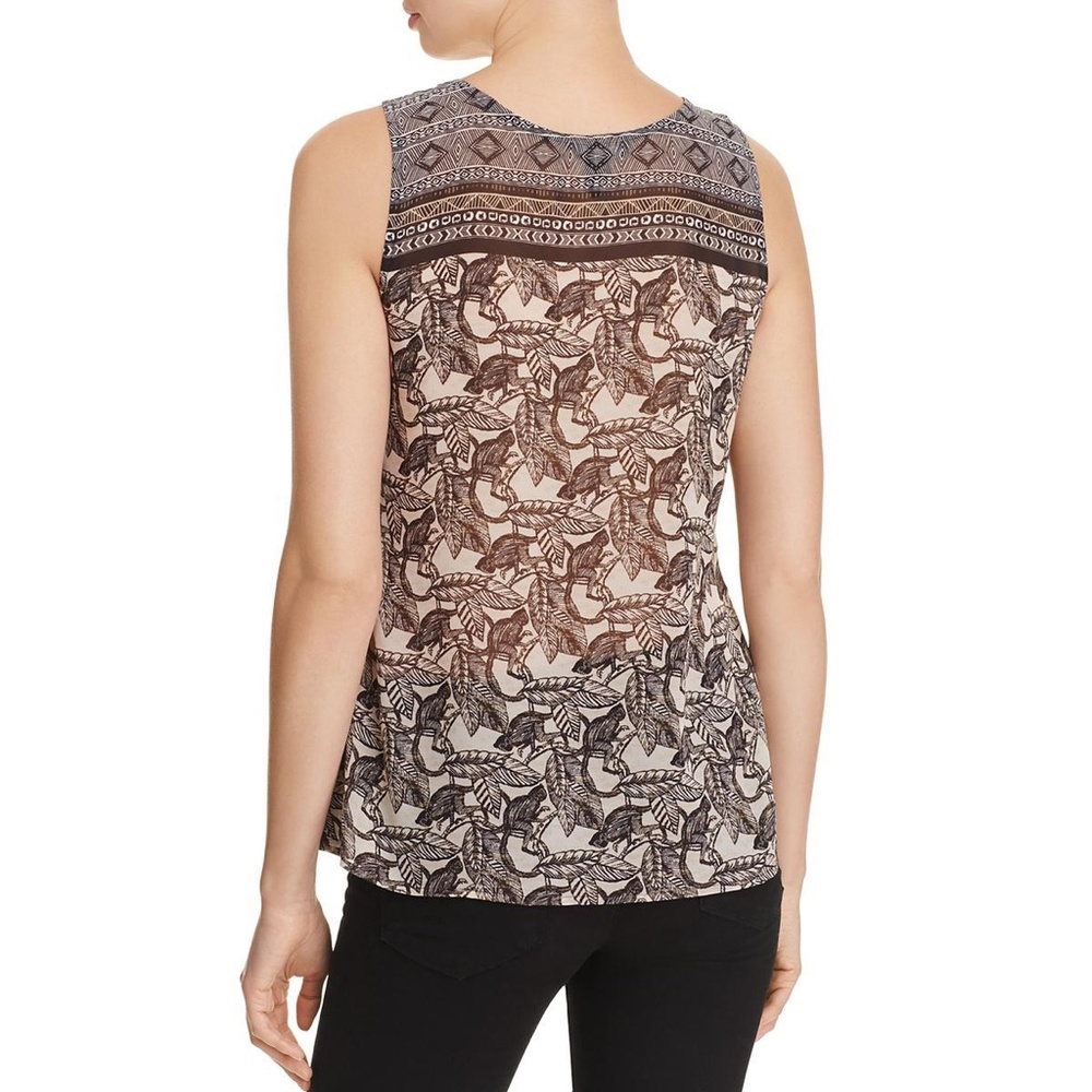 NIC + ZOE Mirrored Monkeys Chiffon Printed Blouse - Picture 2 of 8